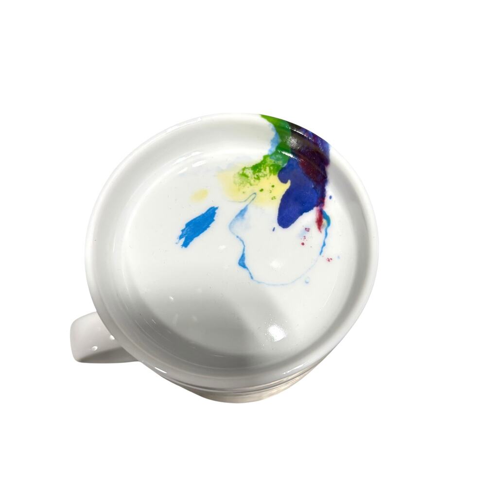 Nw Konitz Coffee For One Mug with Lid Individual Coffee Maker Rainbow Watercolor - Picture 5 of 12